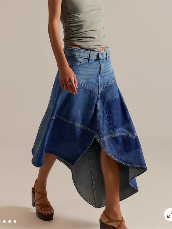 We The Free Dresses & Skirts - We The Free Piece Of Work  Patchwork Denim Maxi Skirt, nwot, *31